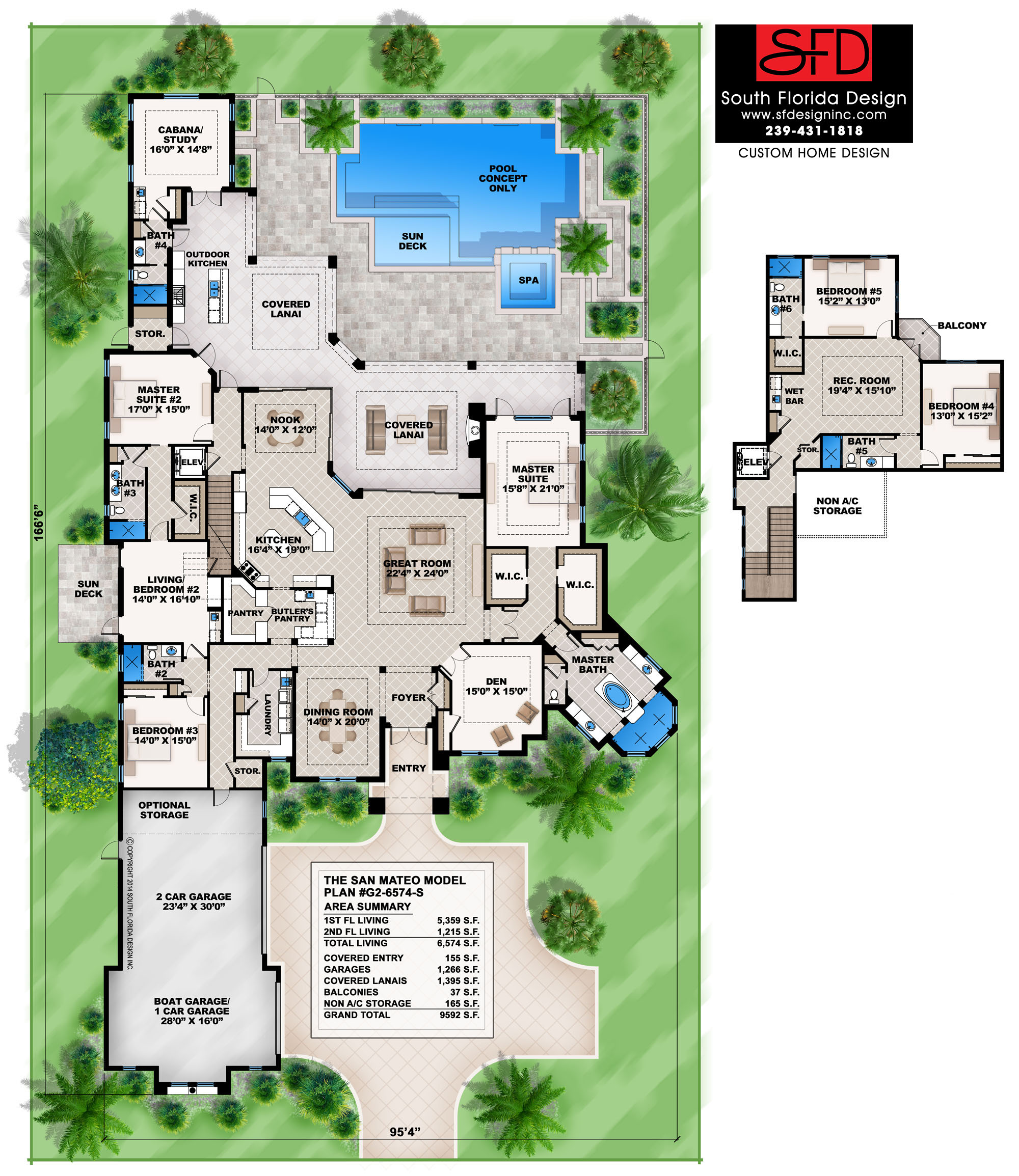 South Florida Designs Mediterranean 6 Bedroom House Plan