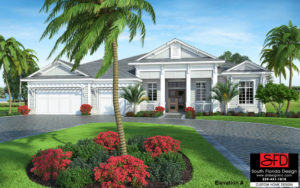 House Plan G1-3765-S Marino / Front Elevation A Rendering designed by South Florida Design located in Bonita Springs, FL