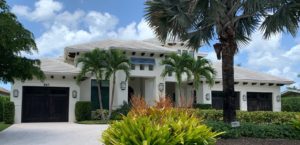 Front elevation of a 4 bedroom coastal house plan