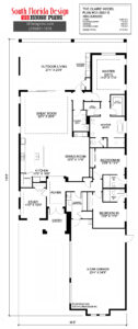 Black and white floor plan sketch of a 1-story 2887sf house plan