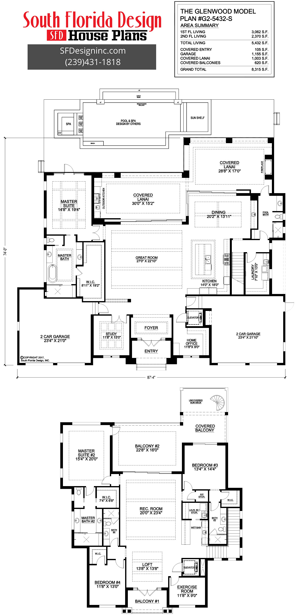 South Florida Design Glenwood House Plan (G2-5432-S)