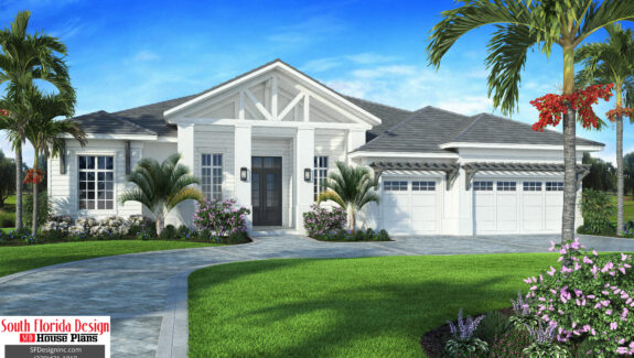 Color rendering of a 3943sf 1-story house plan