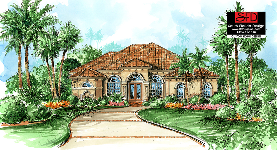 Mediterranean 1-Story House Plan With Family Room