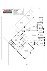 Black and white floor plan sketch of a 2878 square foot house plan