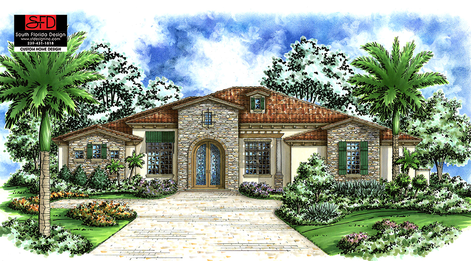 French 1-Story House Plan