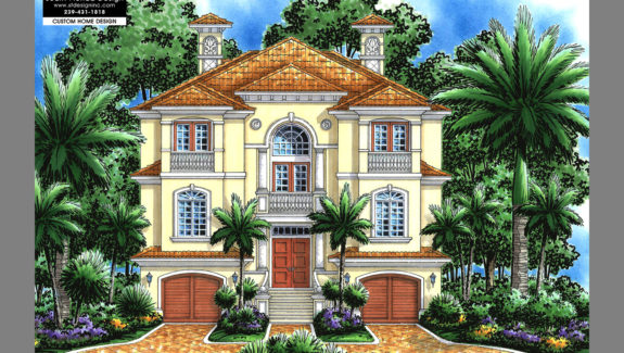 Tropical 3-Story Home Design
