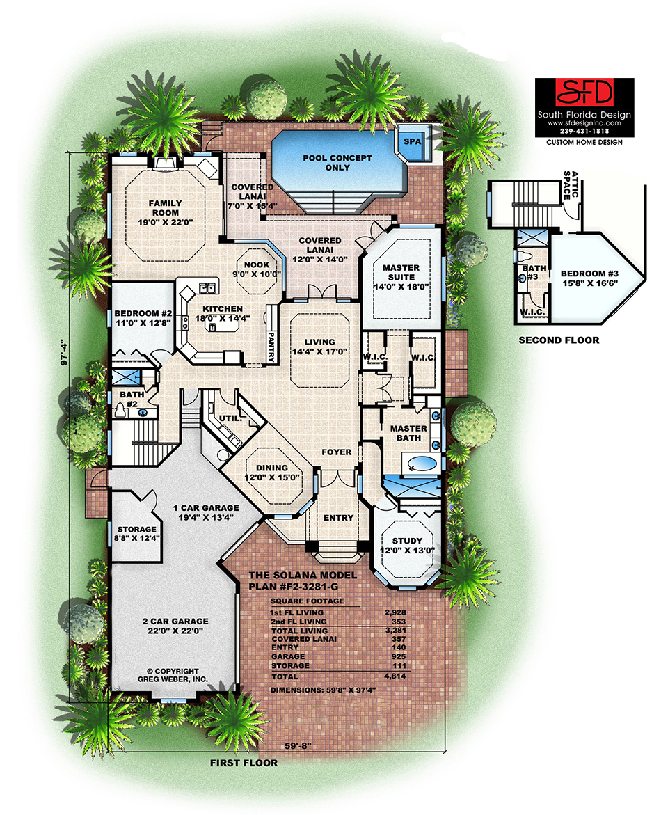 South Florida Design Mediterranean Open Floor Plan Home Design-South