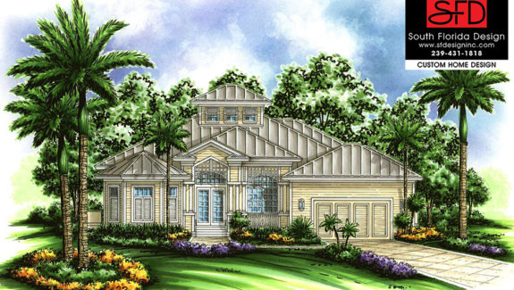 1-Story Olde Florida Style House Plan - St. Kitts Plan G1-2522-G