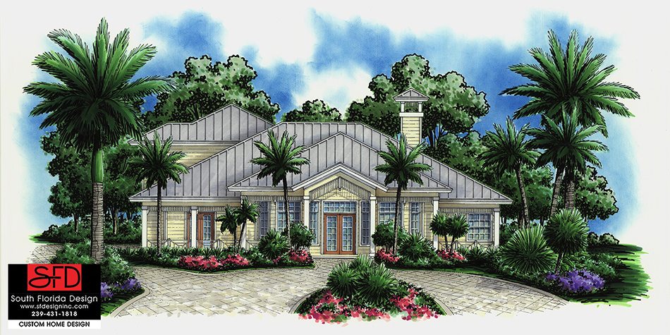 Tropical Olde Florida Style House Plan